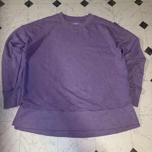 Time and Tru Purple Crewneck Sweatshirt Womens Small Casual Pullover